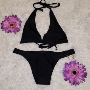 Agua Doce Black 2 Piece Bikini Nwt